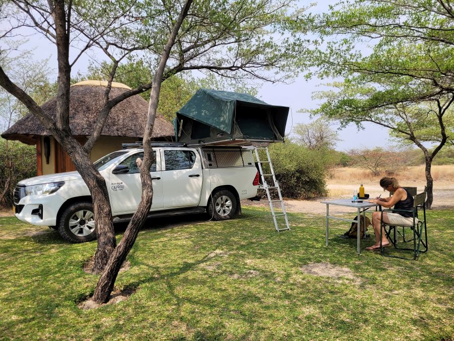 Hakusembe River Lodge: unser Stellplatz