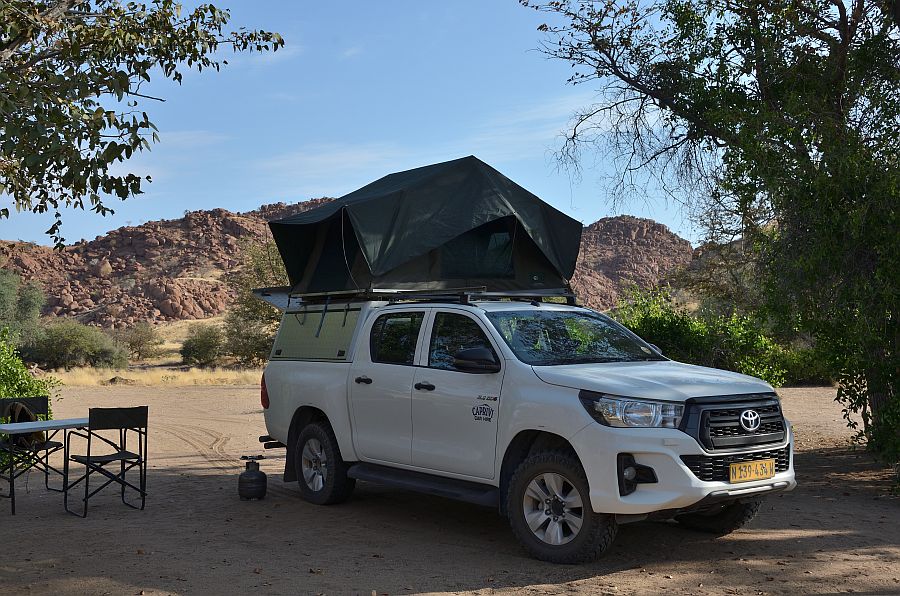 Unser Stellplatz im Aabadi Mountain Camp