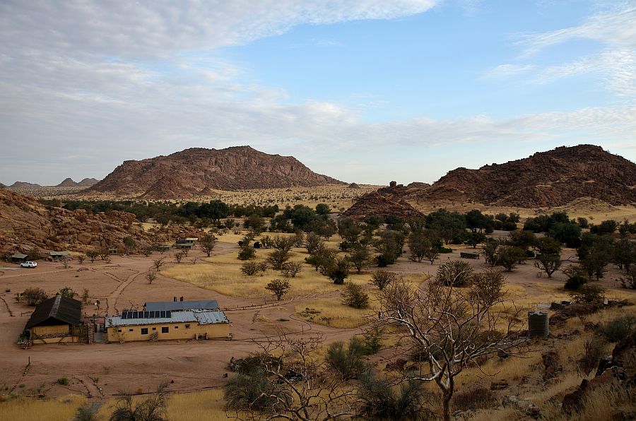 Blick auf das Aabadi Mountain Camp