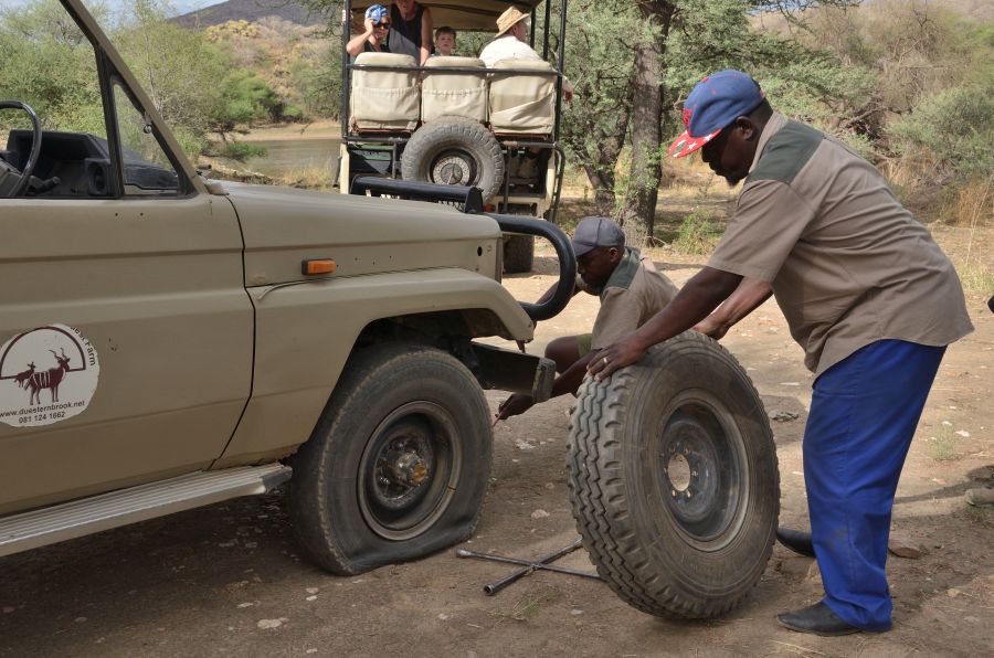 Die erste Reifenpanne