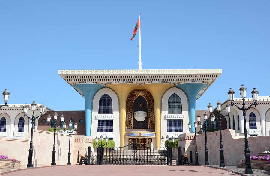 Blick auf den Sultanspalastes Qasr al-Alam