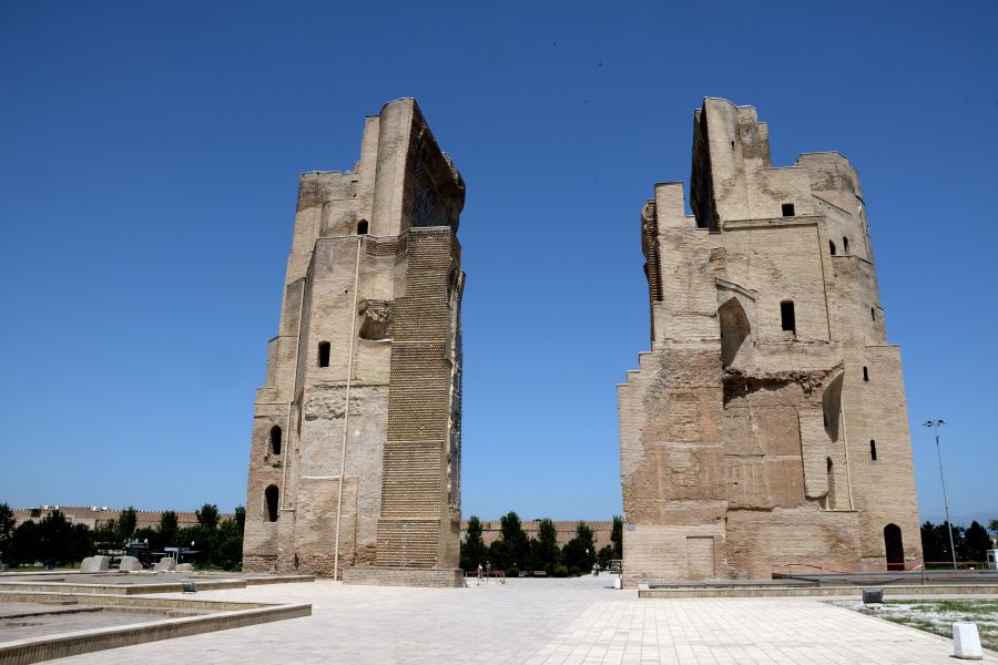 Shahrisabz: Blick auf die Rückseite des Ak-Saray-Palastes