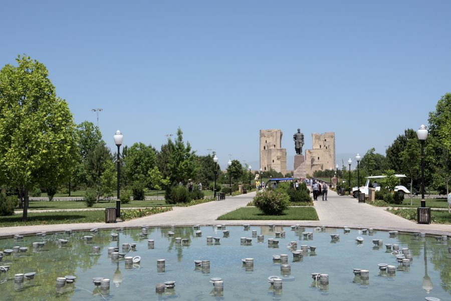 Shahrisabz: Blick auf die Palastanlage